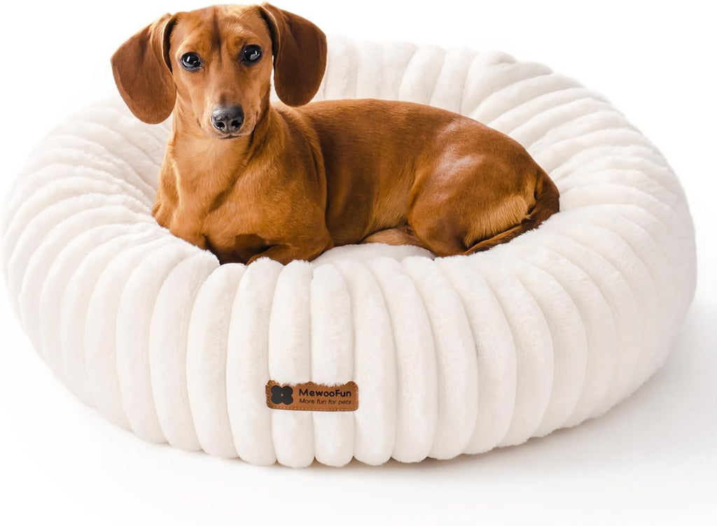 Lit apaisant en forme de Donut pour chien
