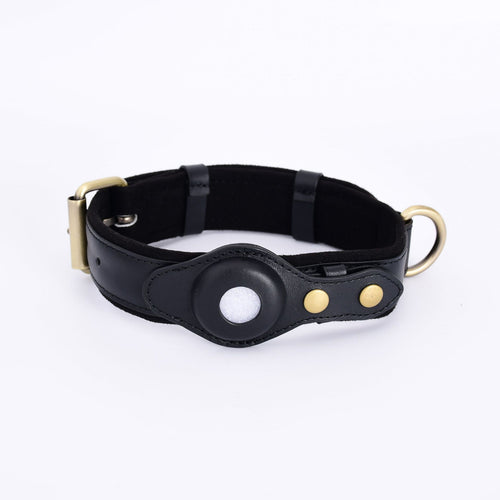 Collier Anti-Perte avec Étui AirTag – Cuir Premium
