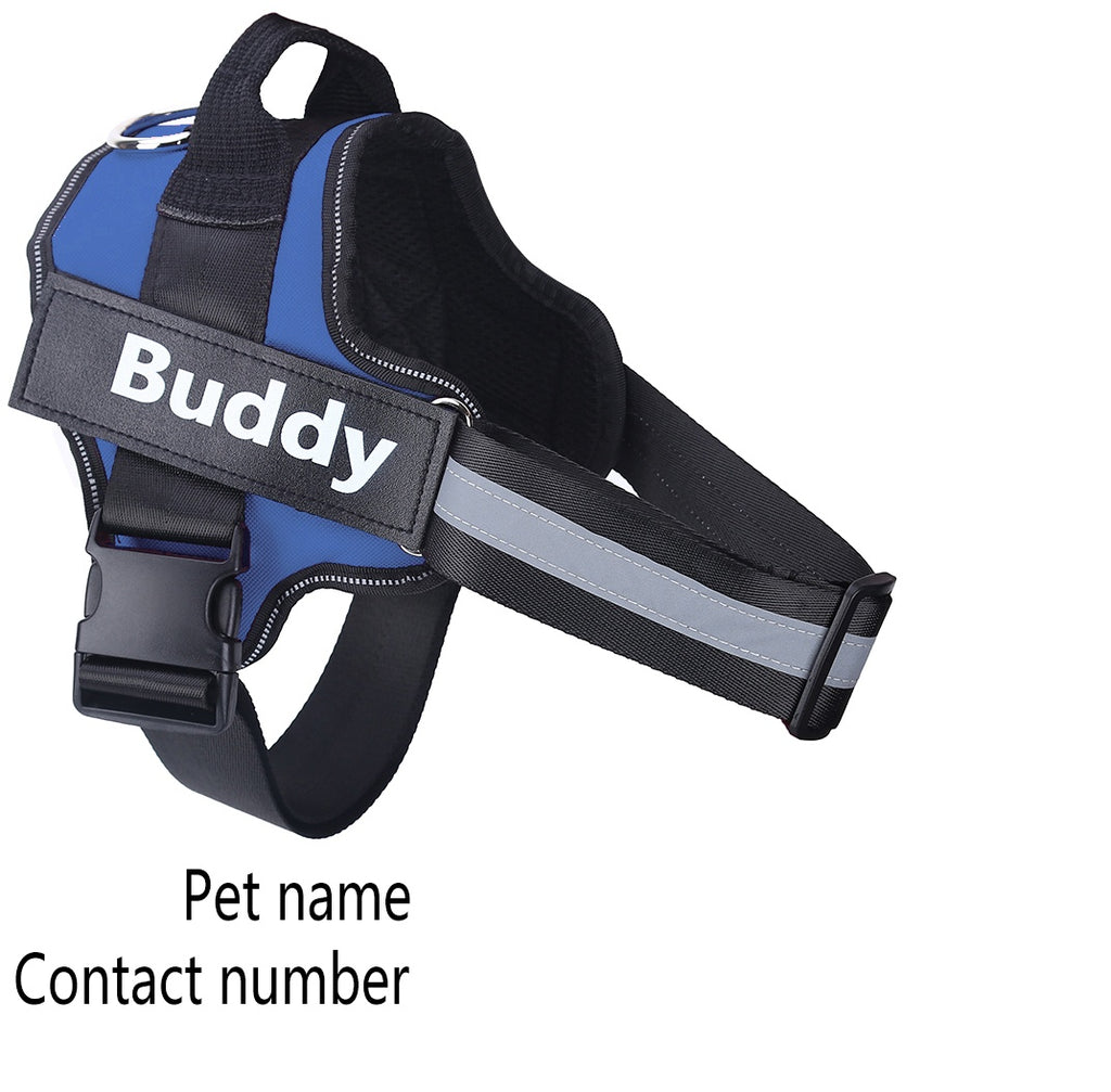 Harnais Personnalisable Anti-Traction pour Chien – Réfléchissant, Respirant & Ajustable